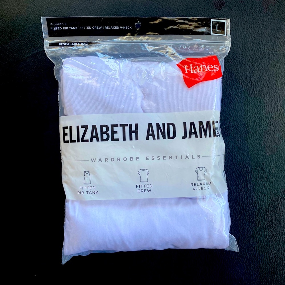 Elizabeth and James for Hanes T-Shirt Pack, L